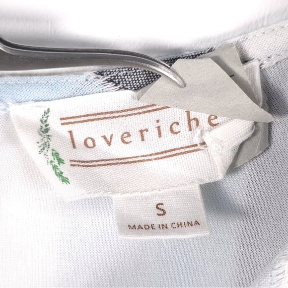 Loveriche Mini Dress Flare Striped Tassels Ruffled Hem Cotton LD42842 SMALL - Picture 2 of 14